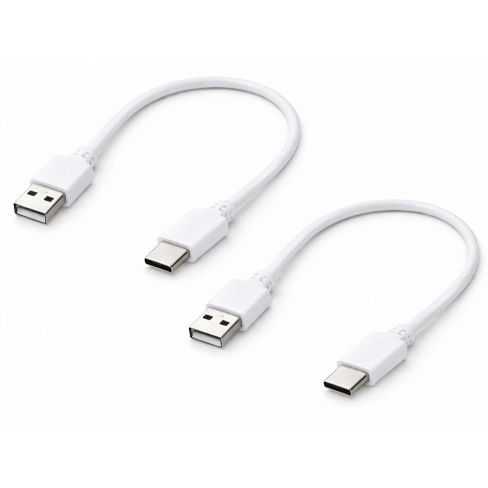 2 Pack Short 9" USB A TO USB C Charging Transfer Cable Phone Computer Tablet